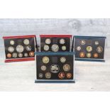 Four boxed Royal Mint Proof Year coin sets to include; 1995, 1996, 1997, 1998 two of which are