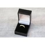 Diamond five stone 18ct yellow gold ring, the five round brilliant cut diamonds each weighing