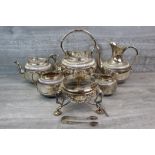 Victorian four piece silver tea service comprising teapot, coffee pot, milk jug and sugar bowl,