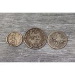 Coins - GB Sixpence 1728, Shilling 1825 and Fourpence (Groat) 1875