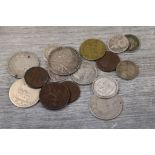 Small collection of vintage UK coins to include a 1787 George III Shilling