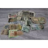 Small collection of vintage Banknotes to include 1920's German, 1939 Royal Bank of Scotland £1,