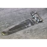 Victorian Sampson Mordan novelty silver bookmark, the terminal formed of a realistically modelled