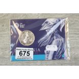 Uncirculated Silver Britannia 50 pounds coin 2015