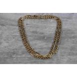 9ct yellow gold figaro link necklace, lobster clasp, width approximately 4mm, length approximately