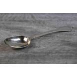 William and Mary provincial silver trefid spoon circa 1690-1700, the reverse of the bowl with rat