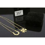 Jennifer Zuener Diamond set Lucky Charm necklace in Macy's box