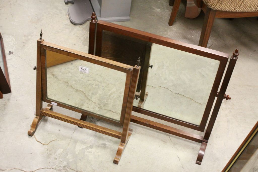 Two 19th century Mahogany Framed Swing Toilet / Dressing Mirrors