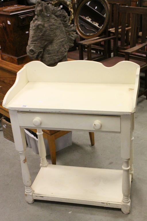 Painted Pine Washstand with Pot Shelf below - Image 2 of 2