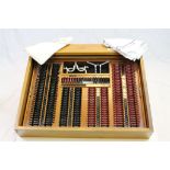 Vintage Keeler of London Optometry Set contained within a Teak Box with Lift-Out Tray