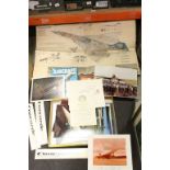 Collection of Concorde related Ephemera including Large Photographic Prints, some with signatures,