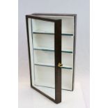 Vintage Wooden Table Top Display Cabinet with Glazed Lid, 64cms x 36cms