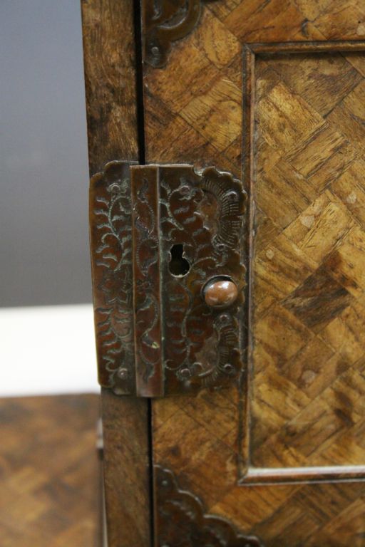 Apprentice Oriental Parquetry Desk comprising Pedestal of Four Drawers, Pedestal of a Cupboard - Image 6 of 6