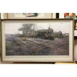 Framed and Glazed Signed Limited Edition Steam Train / Locomotive Print ' Black Five Country '