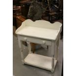 Painted Pine Washstand with Pot Shelf below