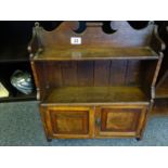 2 x similar 19c wall hanging cupboards, or bookcases