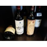 5 x assorted botles to include a 1988 Palacio Monsalud, and a vintage bottle of Champagne Perry