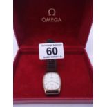 Gents Omega wrist watch in need of attention, model De Ville, with original box on leather strap est
