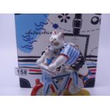 Villeroy & Boch, by Rosemarie Benedikt, a model of a caricature cat on a push bike entitled cyclist,