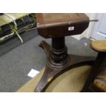 19c circular topped snap topped table on a platform base with animal supports in need of some