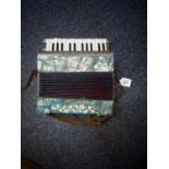 Collectable vintage Hohner Squeeze Box, model Imperial 1, a small version in working order, blows in