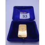 24ct gold Ingot, 32 grams crested to the front Scottsdale Gold, reverse marked 1 troy ounce .9999