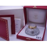 Superb quality Cartier ink well, in original presentation box with paper work, dated 1989 in an un-