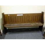 6' long an old church pew, in pitch pine,