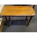 Small mahogany Victorian period sofa table, canted corners