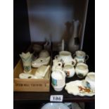 Goss crested ware, a collection of items various shapes and designs, each one marked with a WH