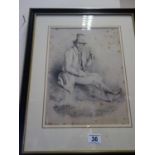 T.S.Cooper engraving published J Dickinson New Bond Street 1834, a seated Gentleman, some foxing