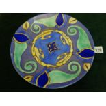 Superb unique and rare Clarice Cliff signed Inspiration Persian charger, inspired by William De