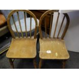 2 x similar nursery school wooden children's chair, both c1940's-50's Suffolk Windsor design,