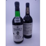 Vintage Port, a single bottle of Grahams 1970 and a single bottle of Warres 1970, both with good