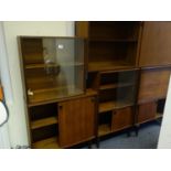 Multi sectional 1960's wall unit, 5 sections, inclduing 3 free standing items, each one containing