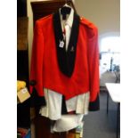 Army Mess Uniform, Royal Engineers, comprising Jacket, trousers and shirt, trouser size approx 34