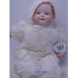 Georgene Averill, Vintage porcelain headed doll, model ML090 impressed mark to neck 1005-3652,