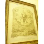 Decoratively framed Religious print entitled Bera Immagine di St Maria A Mare 20" x 24" a scene