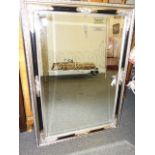 4' x 2' gilt decorative mirror with bevelled edge glass