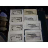 Patrick Hall, studio contents 13 assorted un-framed etchings or engravings, quayside scenes,