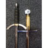 2 x re-re-enactment Swords, both with hand made handles,