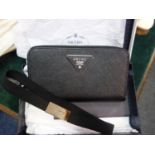 Prada, a new and un-used Vintage boxed with papers and receipt Ladies leather wallet,