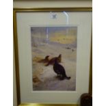 Archibald Thorburn signed limited edition print, Partridge, No:101 of 850 and 2 other similar