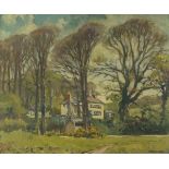 Hurst BALMFORD (British 1871 - 1950) Lamorna Valley - Cornwall, Oil on board, Title verso, Signed