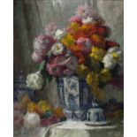 Felix GARDON (British Active 1924 - 1972) 'Autumn's Glory' - Still Life of Flowers, Chrysanthemums