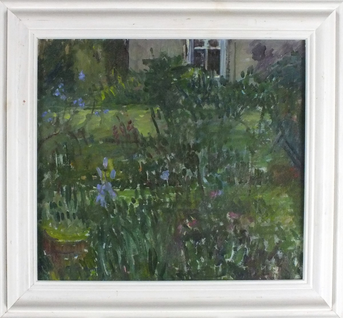 Pat ALGAR (British 1939 - 2013)  'Chymorvah' - The Artist's Garden, Oil on board,  Signed, - Image 2 of 2