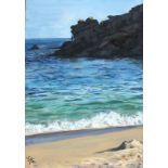 Sarah MACDONALD (Australian/British b.1978) 'Fisherman's Rock', Oil on canvas, Titled, signed &