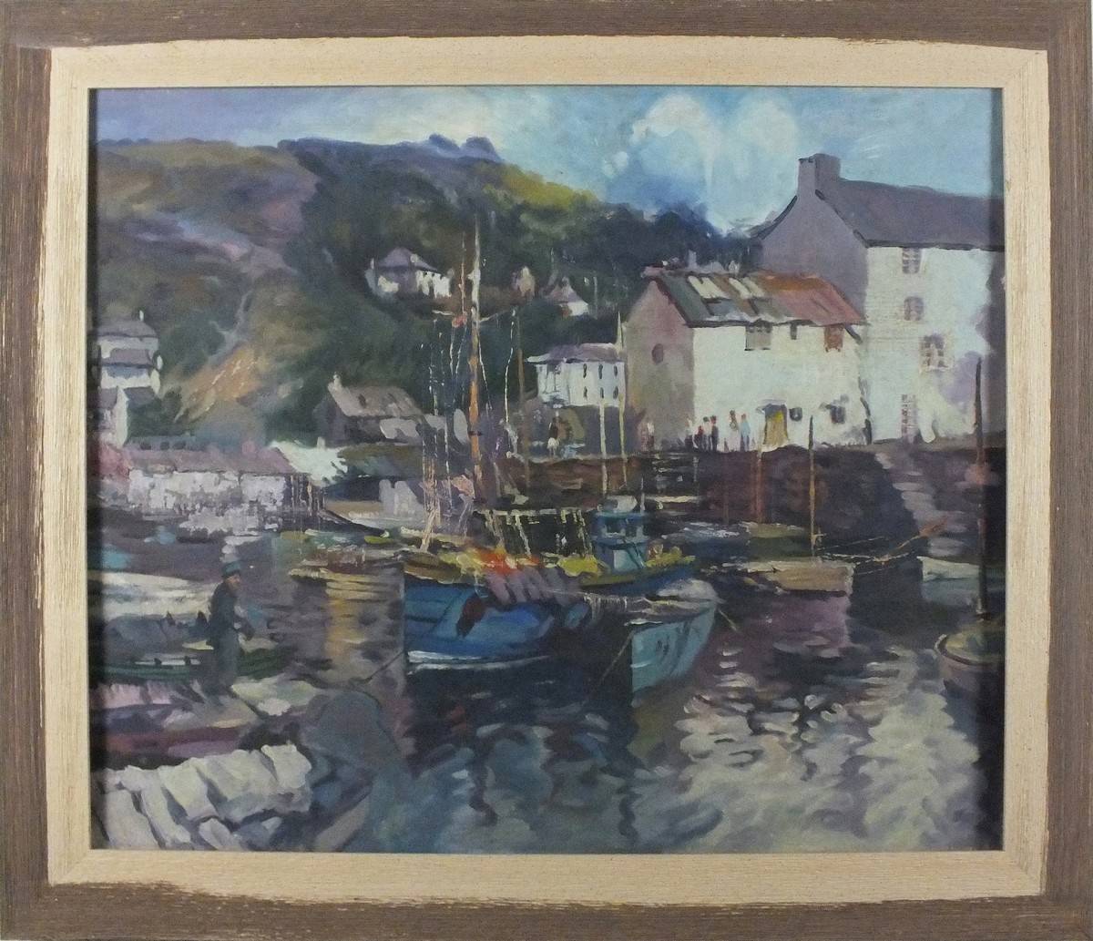 20th Century British School, Harbour Scene, Oil on canvas, 19.5" x 23.75" - Image 2 of 2