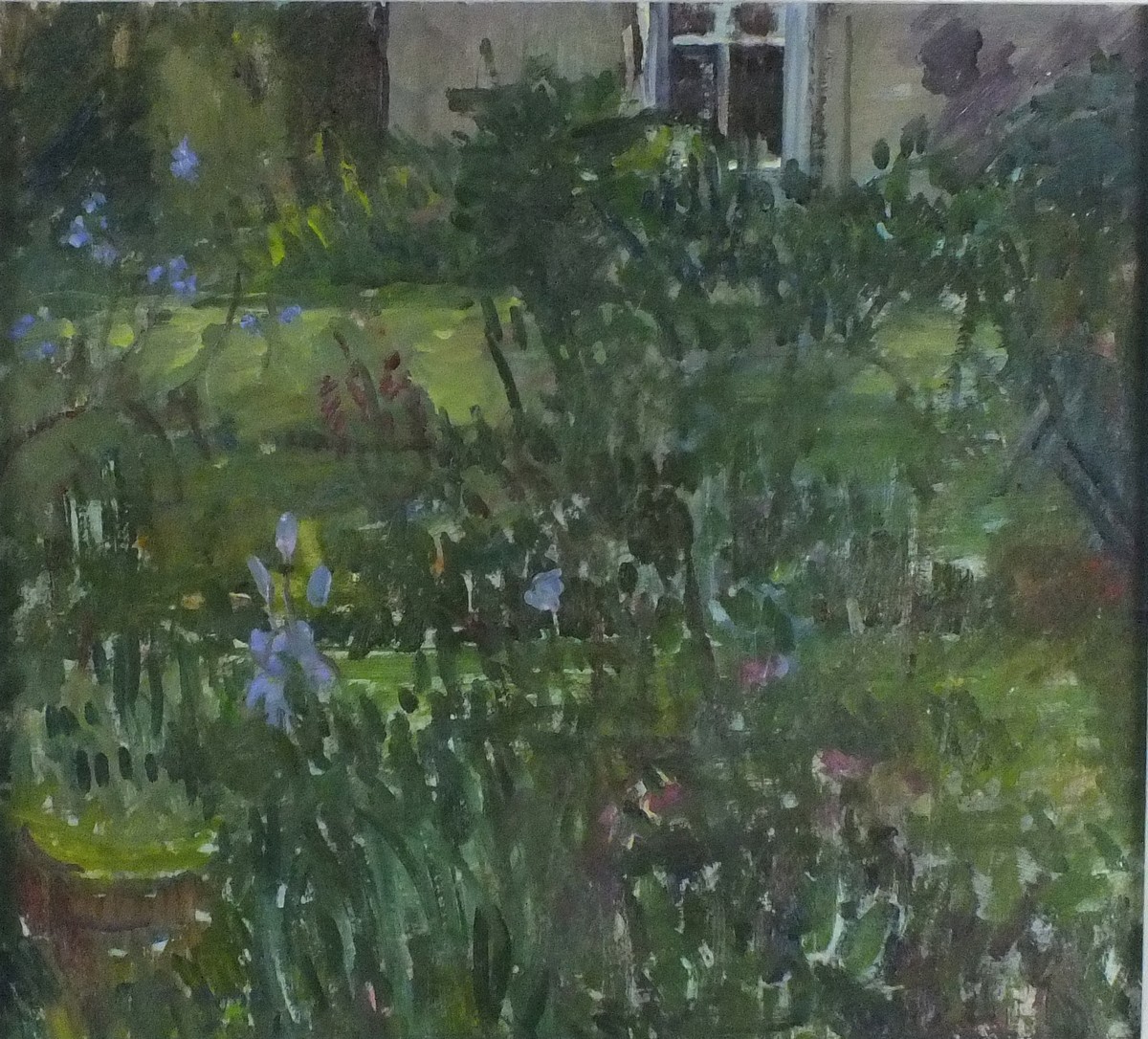 Pat ALGAR (British 1939 - 2013)  'Chymorvah' - The Artist's Garden, Oil on board,  Signed,