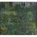 Pat ALGAR (British 1939 - 2013)  'Chymorvah' - The Artist's Garden, Oil on board,  Signed,